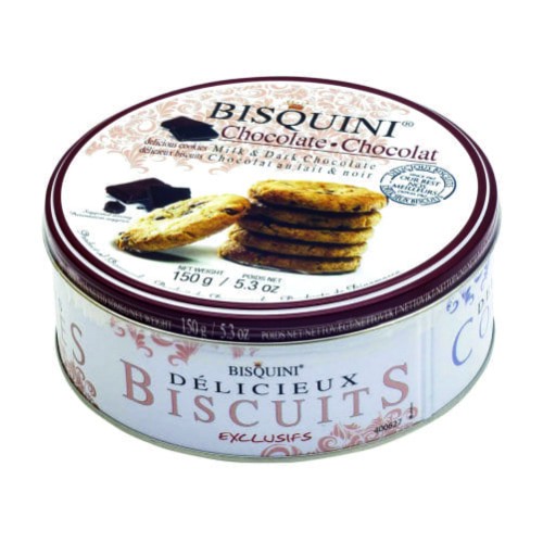Bisquini печенье с кусочками молочного и темного шоколада, 150 гр